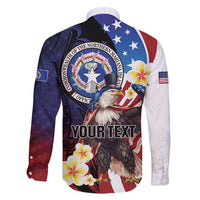 Personalized Northern Mariana Islands 4th of July Family Matching Puletasi and Hawaiian Shirt Plumeria USA Eagle LT01 - Polynesian Pride