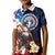 Personalized Northern Mariana Islands 4th of July Kid Polo Shirt Plumeria USA Eagle