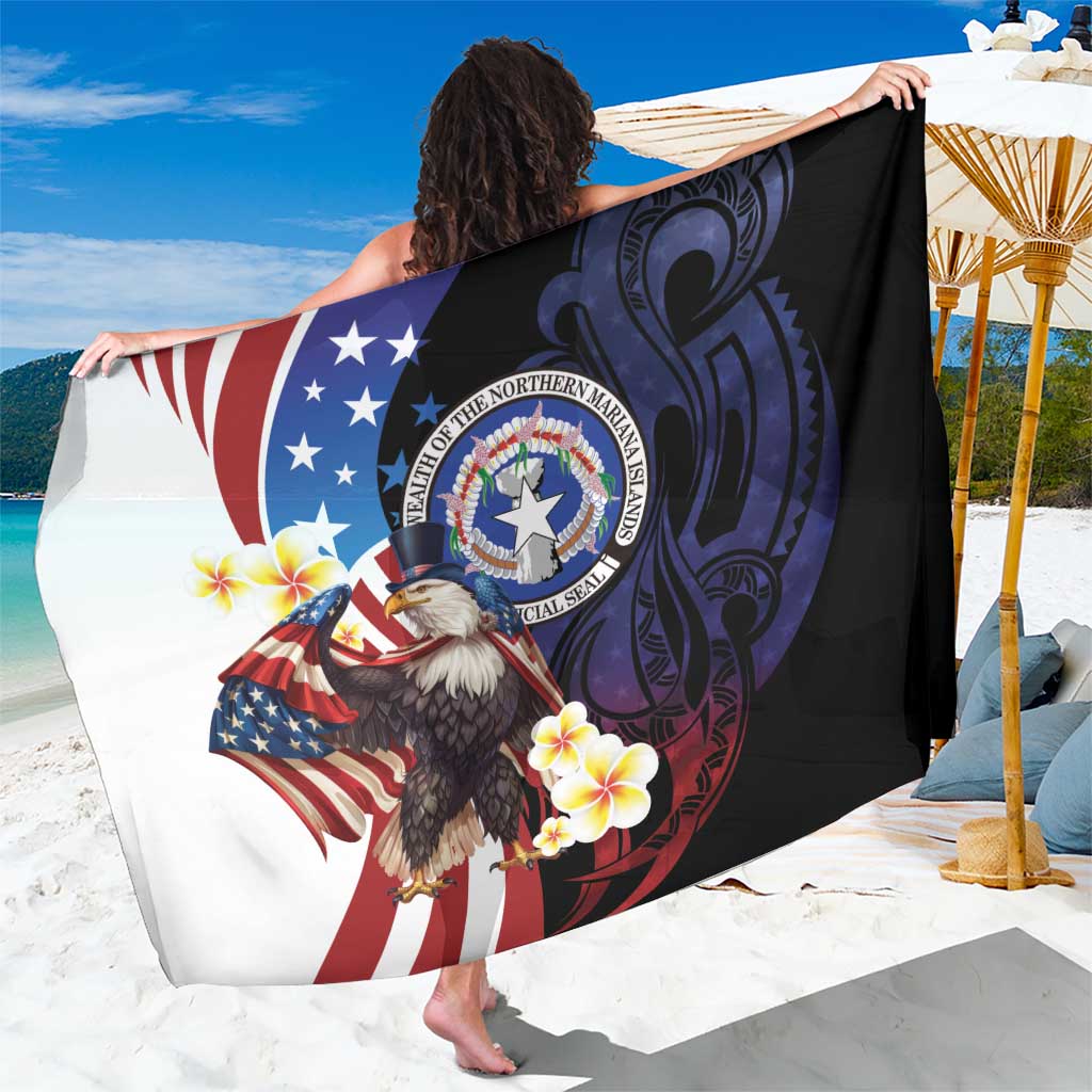 Northern Mariana Islands 4th of July Sarong Plumeria USA Eagle