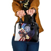 Northern Mariana Islands 4th of July Shoulder Handbag Plumeria USA Eagle LT01 One Size Multicolor - Polynesian Pride