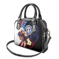 Northern Mariana Islands 4th of July Shoulder Handbag Plumeria USA Eagle LT01 - Polynesian Pride