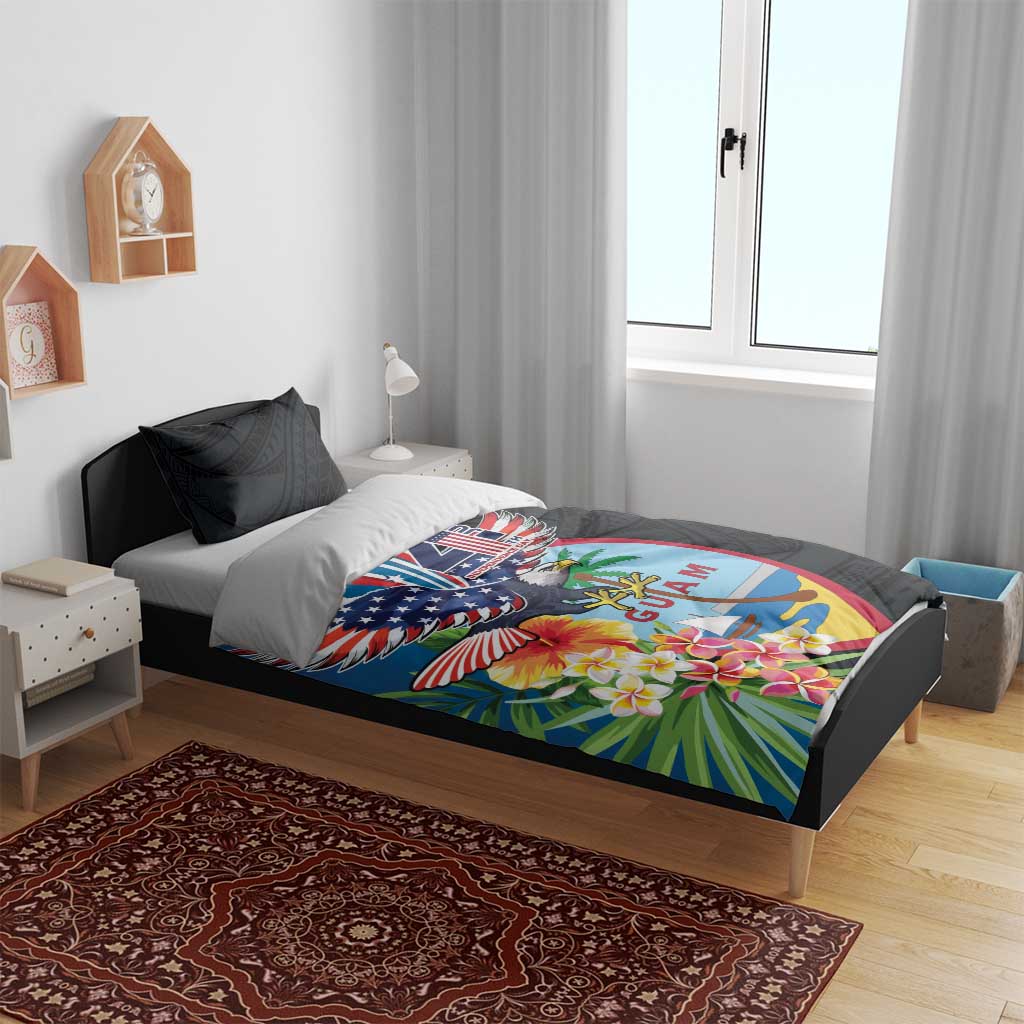 Guam Fourth of July Bedding Set Tropical Flowers