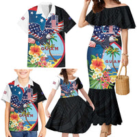 Personalized Guam Fourth of July Family Matching Mermaid Dress and Hawaiian Shirt Tropical Flowers LT01 - Polynesian Pride