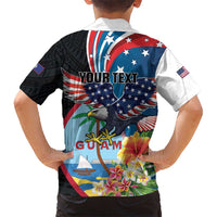 Personalized Guam Fourth of July Hawaiian Shirt Tropical Flowers