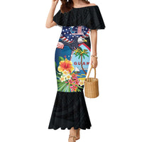 Personalized Guam Fourth of July Mermaid Dress Tropical Flowers LT01 Women Multicolor - Polynesian Pride