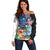Personalized Guam Fourth of July Off Shoulder Sweater Tropical Flowers