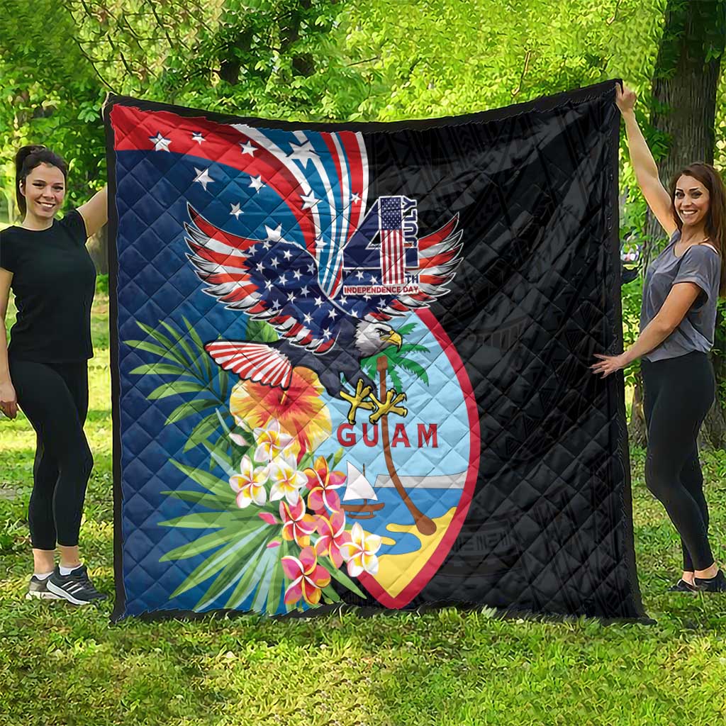 Guam Fourth of July Quilt Tropical Flowers