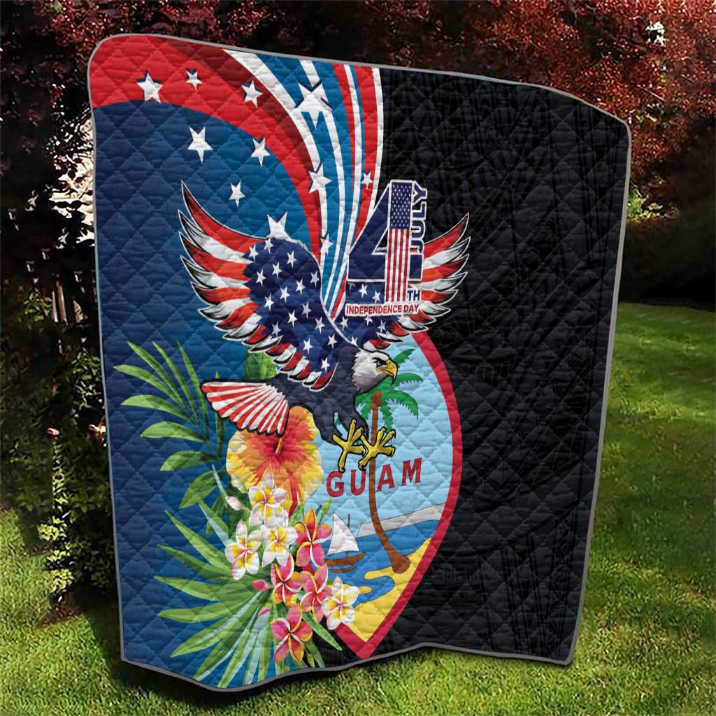 Guam Fourth of July Quilt Tropical Flowers
