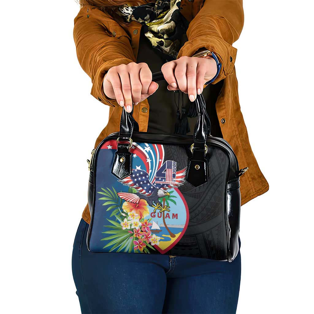 Guam Fourth of July Shoulder Handbag Tropical Flowers