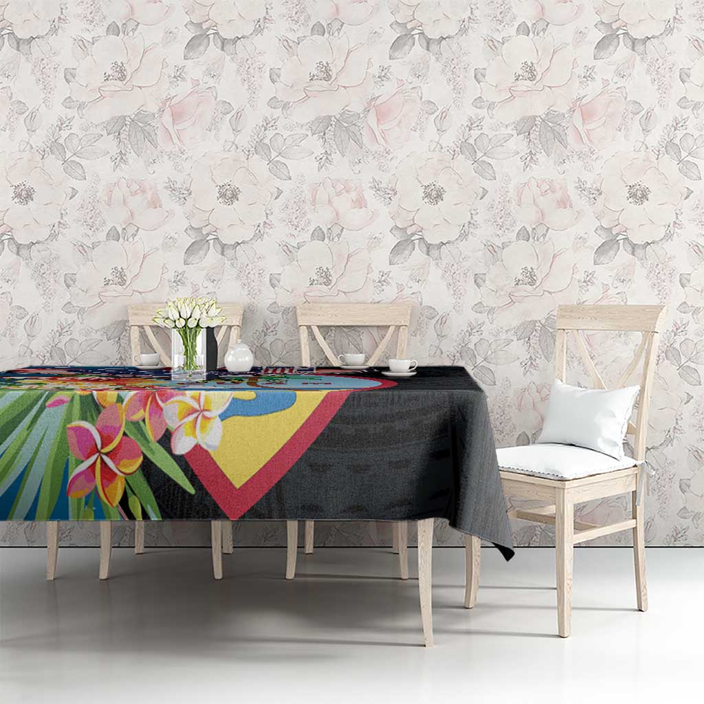 Guam Fourth of July Tablecloth Tropical Flowers