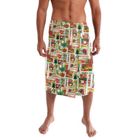 Hawaiian Santa Christmas Pattern Lavalava White Version - Polynesian Pride