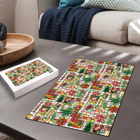 Hawaiian Santa Christmas Pattern Puzzle White Version - Polynesian Pride