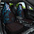 New Zealand Tuatara Plumeria Car Seat Cover Maori Blue Koru Tribal Tattoo