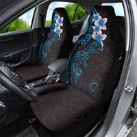 New Zealand Tuatara Plumeria Car Seat Cover Maori Blue Koru Tribal Tattoo LT01 - Polynesian Pride