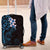 New Zealand Tuatara Plumeria Luggage Cover Maori Blue Koru Tribal Tattoo