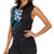 New Zealand Tuatara Plumeria Women Sleeveless Polo Shirt Maori Blue Koru Tribal Tattoo