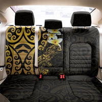 New Zealand Tuatara Plumeria Back Car Seat Cover Maori Gold Koru Tribal Tattoo LT01 - Polynesian Pride