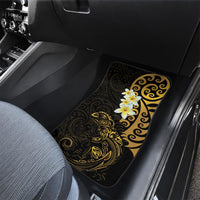 New Zealand Tuatara Plumeria Car Mats Maori Gold Koru Tribal Tattoo LT01 - Polynesian Pride