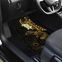 New Zealand Tuatara Plumeria Car Mats Maori Gold Koru Tribal Tattoo LT01 - Polynesian Pride