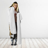 New Zealand Tuatara Plumeria Hooded Blanket Maori Gold Koru Tribal Tattoo LT01 - Polynesian Pride