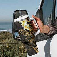 New Zealand Tuatara Plumeria Tumbler With Handle Maori Gold Koru Tribal Tattoo LT01 - Polynesian Pride