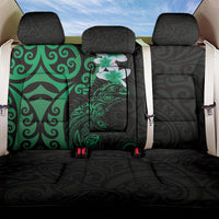New Zealand Tuatara Plumeria Back Car Seat Cover Maori Green Koru Tribal Tattoo LT01 One Size Green - Polynesian Pride