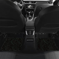 New Zealand Tuatara Plumeria Car Mats Maori Green Koru Tribal Tattoo LT01 Set 2pcs - Back Green - Polynesian Pride