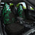 New Zealand Tuatara Plumeria Car Seat Cover Maori Green Koru Tribal Tattoo