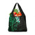New Zealand Tuatara Plumeria Grocery Bag Maori Green Koru Tribal Tattoo