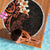 New Zealand Tuatara Plumeria Beach Blanket Maori Orange Koru Tribal Tattoo