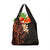 New Zealand Tuatara Plumeria Grocery Bag Maori Orange Koru Tribal Tattoo