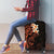 New Zealand Tuatara Plumeria Luggage Cover Maori Orange Koru Tribal Tattoo