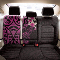 New Zealand Tuatara Plumeria Back Car Seat Cover Maori Pink Koru Tribal Tattoo LT01 - Polynesian Pride