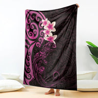 New Zealand Tuatara Plumeria Blanket Maori Pink Koru Tribal Tattoo LT01 - Polynesian Pride