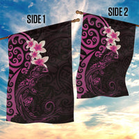 New Zealand Tuatara Plumeria Garden Flag Maori Pink Koru Tribal Tattoo LT01 - Polynesian Pride