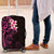 New Zealand Tuatara Plumeria Luggage Cover Maori Pink Koru Tribal Tattoo