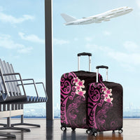 New Zealand Tuatara Plumeria Luggage Cover Maori Pink Koru Tribal Tattoo LT01 - Polynesian Pride