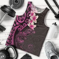 New Zealand Tuatara Plumeria Men Tank Top Maori Pink Koru Tribal Tattoo LT01 - Polynesian Pride