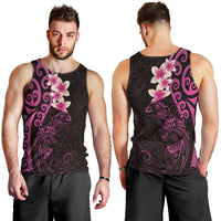 New Zealand Tuatara Plumeria Men Tank Top Maori Pink Koru Tribal Tattoo LT01 - Polynesian Pride