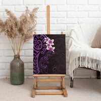 New Zealand Tuatara Plumeria Canvas Wall Art Maori Purple Koru Tribal Tattoo LT01 - Polynesian Pride