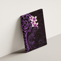 New Zealand Tuatara Plumeria Canvas Wall Art Maori Purple Koru Tribal Tattoo LT01 - Polynesian Pride