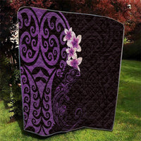 New Zealand Tuatara Plumeria Quilt Maori Purple Koru Tribal Tattoo LT01 - Polynesian Pride