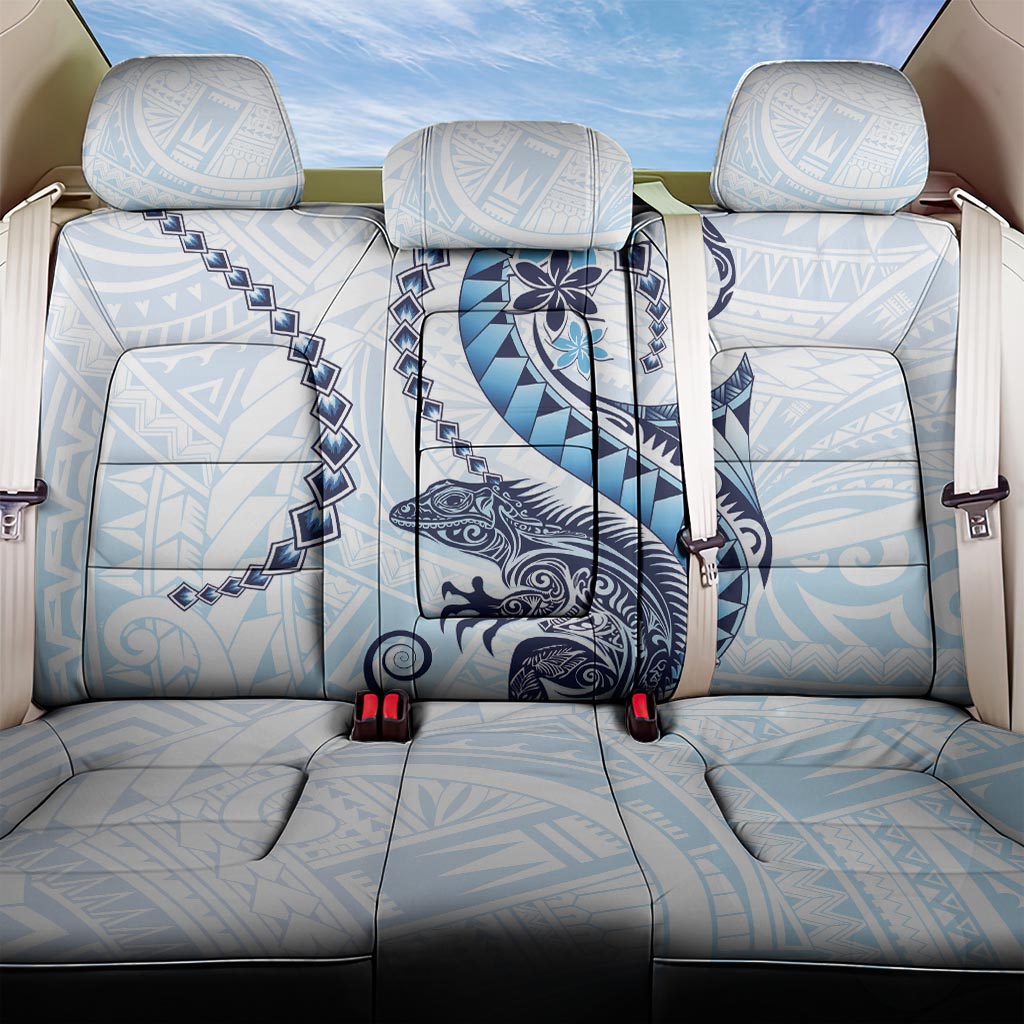 Blue Maori Tuatara Back Car Seat Cover Luxury Pastel Pattern LT01 One Size Blue - Polynesian Pride
