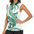 Green Maori Tuatara Women Sleeveless Polo Shirt Luxury Pastel Pattern