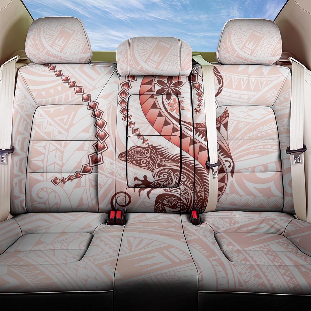 Red Maori Tuatara Back Car Seat Cover Luxury Pastel Pattern LT01 One Size Red - Polynesian Pride