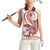 Red Maori Tuatara Women Sleeveless Polo Shirt Luxury Pastel Pattern
