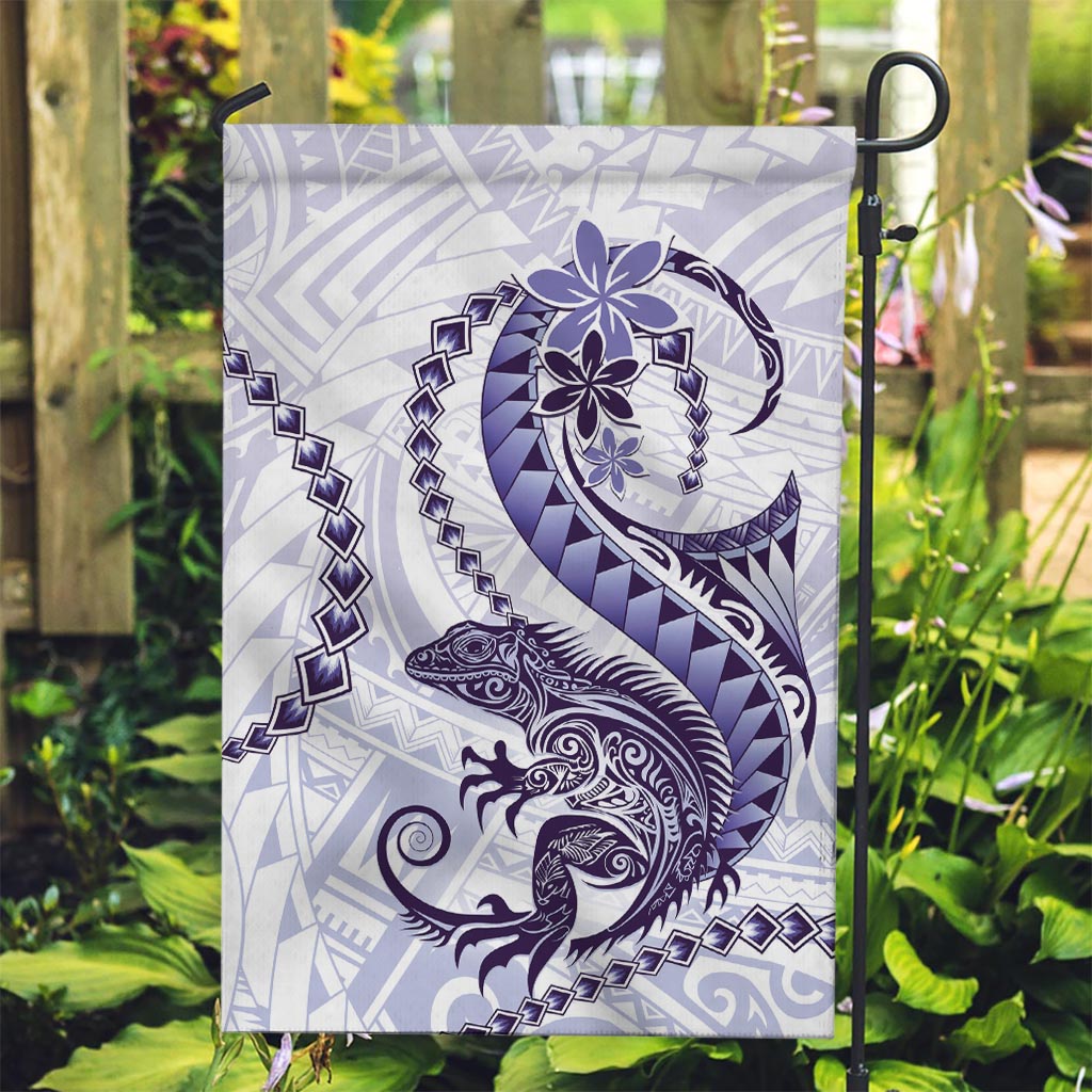 Purple Maori Tuatara Garden Flag Luxury Pastel Pattern LT01 Garden Flag Purple - Polynesian Pride