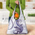 Purple Maori Tuatara Grocery Bag Luxury Pastel Pattern