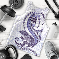 Purple Maori Tuatara Men Tank Top Luxury Pastel Pattern