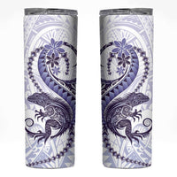 Purple Maori Tuatara Skinny Tumbler Luxury Pastel Pattern LT01 Purple - Polynesian Pride
